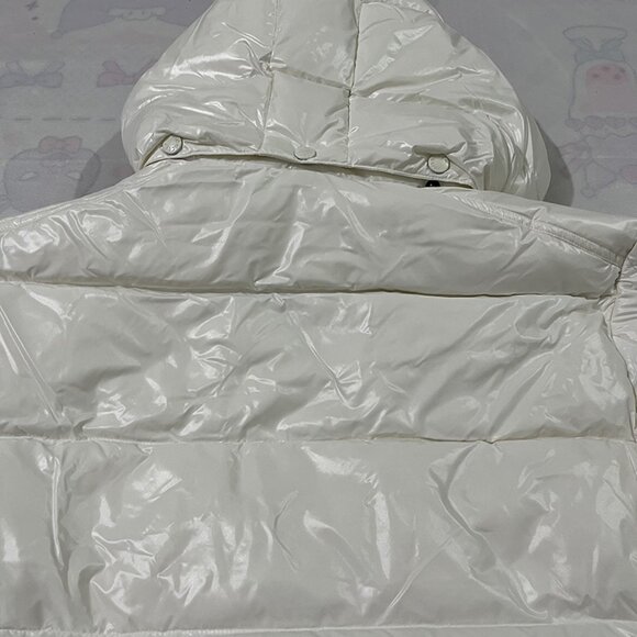 Moncler White Zip-Up Hooded Down Jacket - Picture 3 of 12